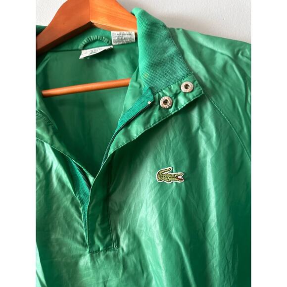 Vintage Adult Size M  Izod Lacoste Green 3/4  Zip Windbreaker - Picture 3 of 7